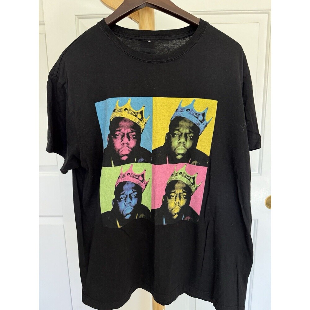 The Notorious B.I.G. Big Poppa Black Rapper Retro T Shirt Rapper